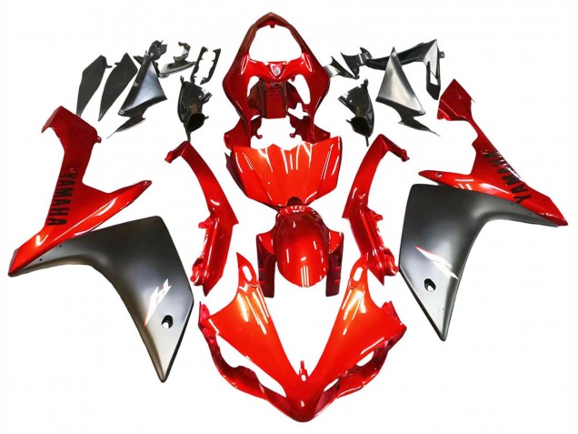 Carenado Moto Yamaha YZF 1000 R1 2007-2008 - Rojo Negro Mate