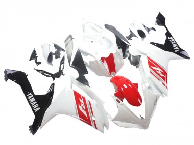 Carenado Moto Yamaha YZF 1000 R1 2007-2008 - Blanco Rojo Negro