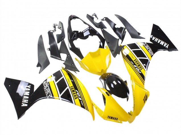 Carenados Moto Yamaha YZF 1000 R1 2012-2014 - Amarillo Blanco Negro