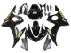 Carenados Moto Yamaha YZF R6 2003-2004 - Negro Brillante Oro Calcomanías