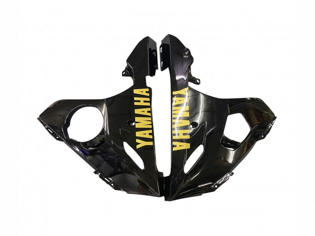 Carenados Moto Yamaha YZF R6S 2006-2009 - Negro Brillante Oro Calcomanías