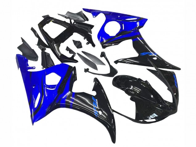 Carenados Moto Yamaha YZF R6S 2006-2009 - Azul Negro Brillante