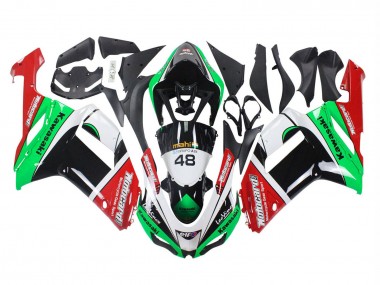 Carenados Moto Kawasaki ZX6R 2007-2008 - Verde Rojo