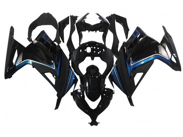Carenados Moto Kawasaki EX300 2013-2024 - Negro Brillante Azul