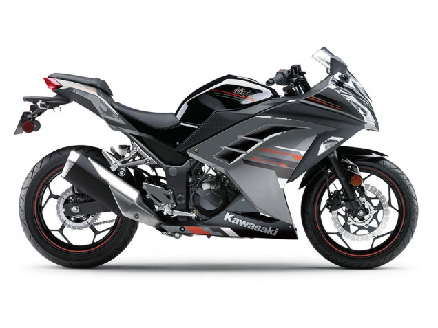 Carenados Moto Kawasaki EX300 2013-2017 - Negro Plata Rojo