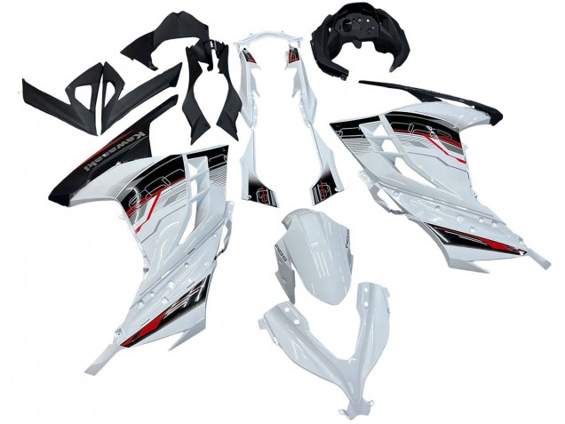Carenados Moto Kawasaki EX300 2013-2024 - Blanco Rojo Negro