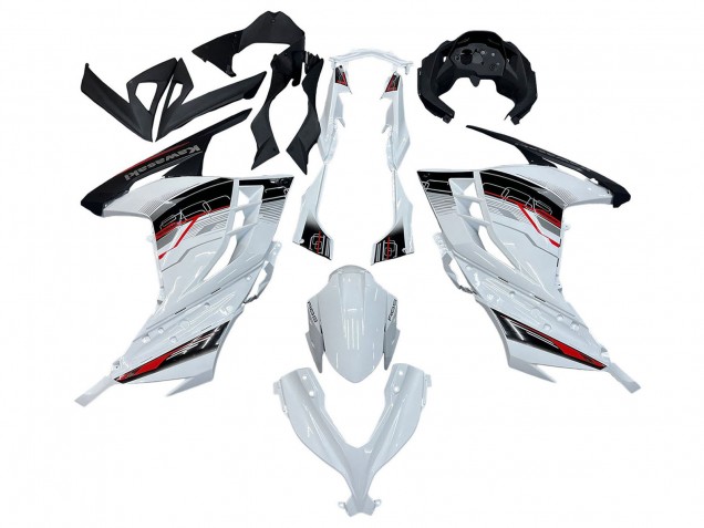 Carenados Moto Kawasaki EX300 2013-2024 - Blanco Rojo Negro
