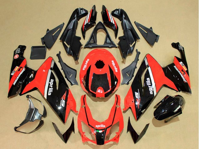 Carenados Moto Aprilia RS125 2006-2011 - Rojo Negro Brillante Blanco