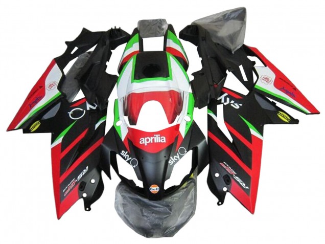 Carenado Moto Aprilia RS4 50 125 2012-2019 - Blanco Rojo Verde Negro Brillante