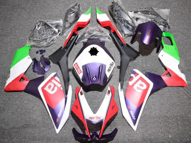 Carenados Moto Aprilia RS4 50 125 2012-2019 - Blanco Verde Rojo Púrpura