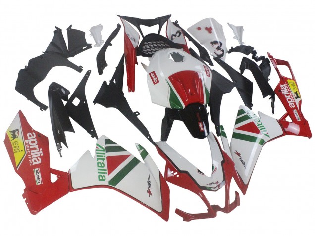 Kits Carenado Moto Aprilia RS4 50 125 2012-2019 - Blanco Rojo Verde Amarillo Alitalia