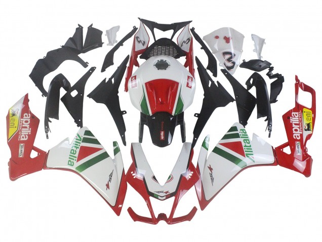 Kits Carenado Moto Aprilia RS4 50 125 2012-2019 - Blanco Rojo Verde Amarillo Alitalia