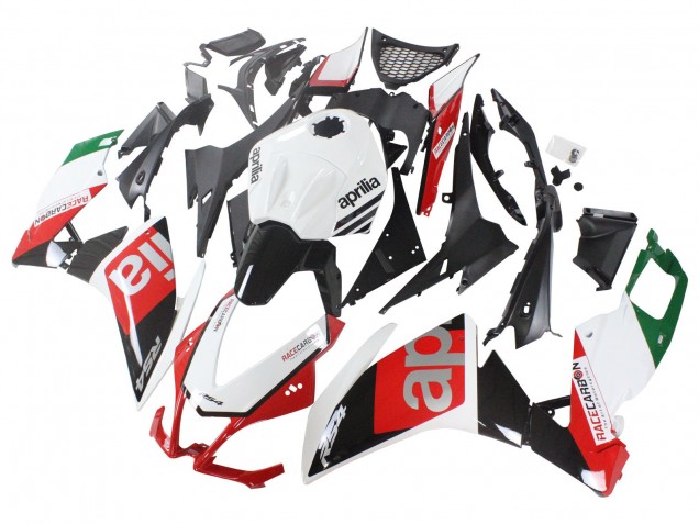 Carenados Moto Aprilia RS4 50 125 2012-2019 - Blanco Rojo Verde Negro Brillante