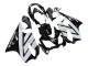 Carenados Moto Honda CBR600 F4i 2004-2007 - Blanco Negro Brillante