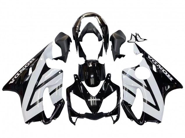 Carenados Moto Honda CBR600 F4i 2004-2007 - Blanco Negro Brillante