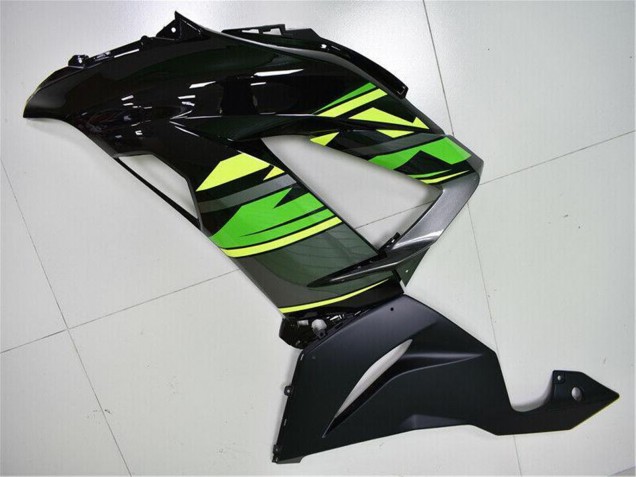 Carenados Moto Kawasaki ZX6R 2013-2018 - Verde Amarillo Negro Brillante Negro Mate