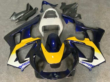 Carenados Moto Honda CBR900RR 929 2000-2001 - Blanco Amarillo Azul Oscuro