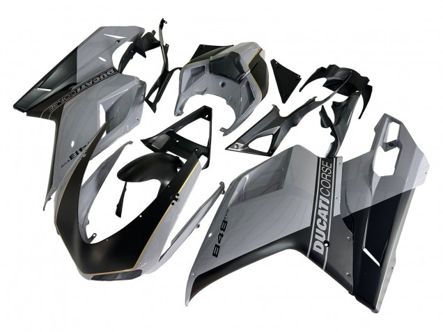 Carenados Moto Ducati 848 2007-2014 - Plata Oro Negro Mate