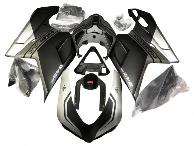 Carenados Moto Ducati 848 2007-2014 - Plata Negro Mate