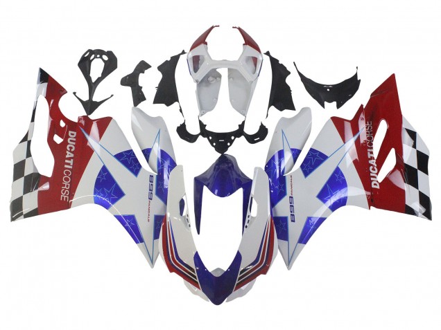Carenados Moto Ducati Panigale 899 2011-2014 - Blanco Azul Rojo Negro