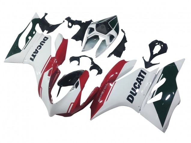 Carenados Moto Ducati Panigale 899 2011-2014 - Blanco Rojo Negro Brillante
