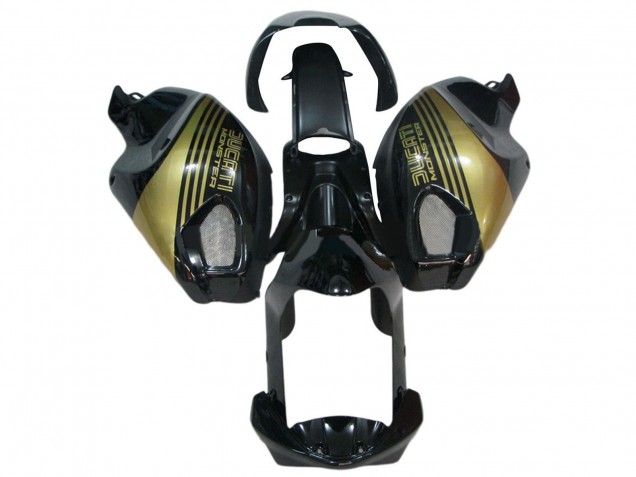 Carenados Moto Ducati Monster 696 796 1100 1100S 2008-2012 - Negro Brillante Oro