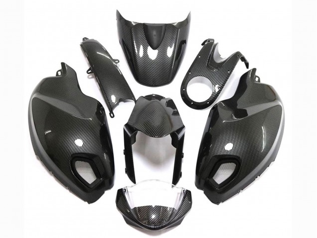 Carenados Moto Ducati Monster 696 796 1100 1100S 2008-2012 - Negro FibraCarbono Estilo