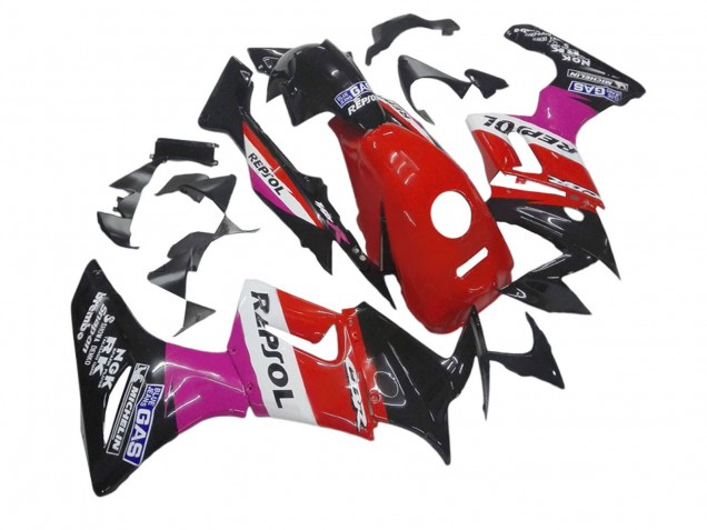 Carenados Moto Honda CBR125R 2002-2006 - Rosa Blanco Rojo Negro Brillante Repsol Michelin