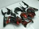 Carenados Moto Kawasaki EX250 2008-2012 - Negro Brillante Rojo Granate