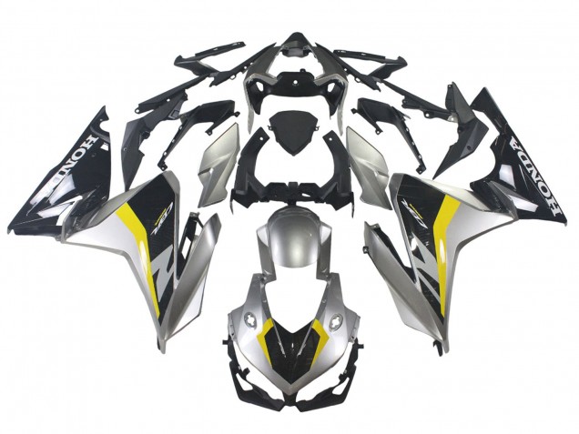 Carenados Moto Honda CBR500R 2022-2023 - Plata Amarillo Negro Brillante