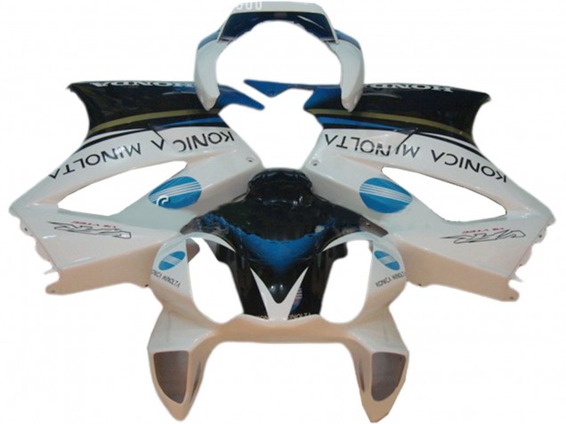 Carenados Moto Honda VFR 800 2002-2013 - Blanco Azul Negro Konica Minolta