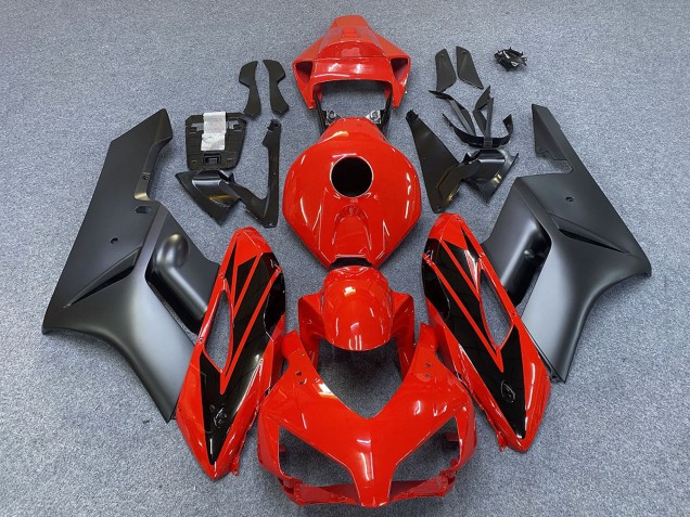 Carenados Moto Honda CBR1000RR 2004-2005 - Gris Rojo Negro Brillante Raya