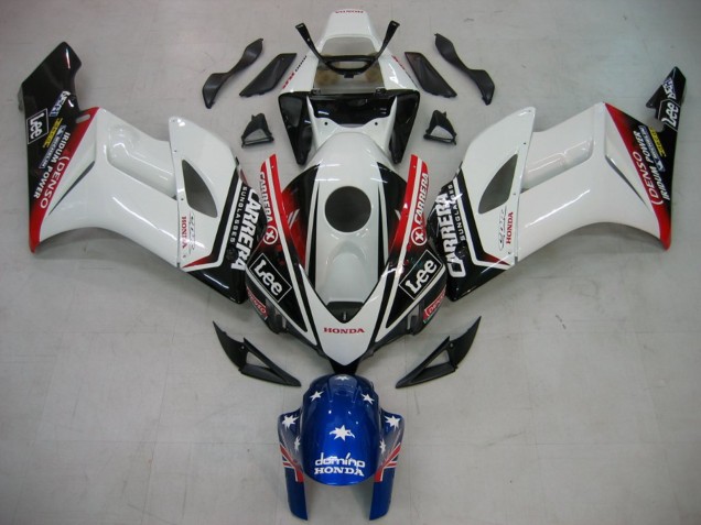 Carenados Moto Honda CBR1000RR 2004-2005 - Blanco Azul Rojo Negro Brillante Estrella Carrera Lee