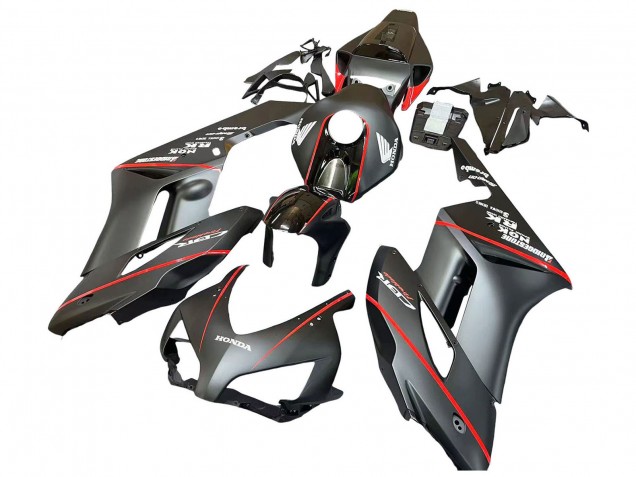 Carenados Moto Honda CBR1000RR 2004-2005 - Negro Brillante Gris Brillante Rojo Raya