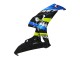 Carenados Moto Honda CBR1000RR 2006-2007 - Azul Fluorescent Verde Negro Brillante Tiburón 46