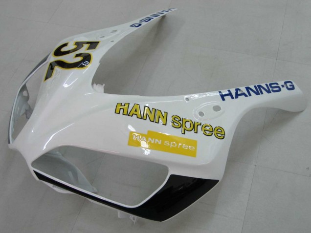 Carenados Moto Honda CBR1000RR 2006-2007 - Blanco Verde Negro Brillante Hannspree 52