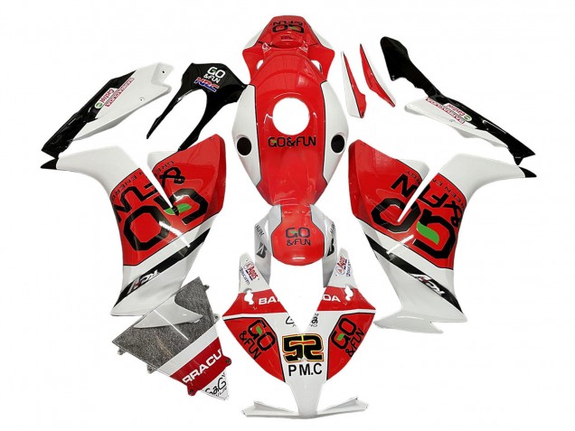 Carenados Moto Honda CBR1000RR 2012-2016 - Blanco Rojo Negro Go Fun