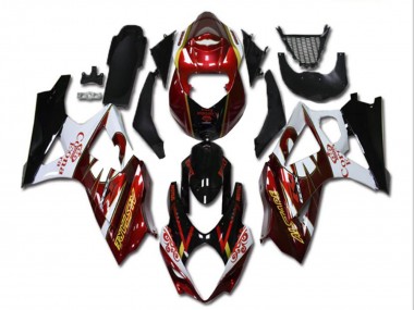 Carenados Moto Suzuki GSXR 1000 2007-2008 - Rojo Blanco Negro Corona