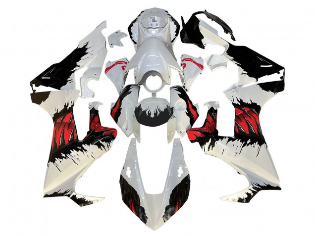 Kits Carenado Moto Honda CBR1000RR 2017-2024 - Blanco Rojo Negro