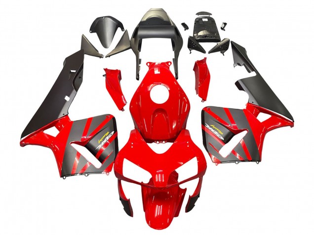 Carenados Moto Honda CBR600RR 2003-2004 - Rojo Negro Mate Carrera