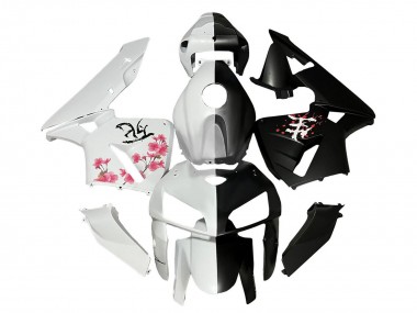 Carenados Moto Honda CBR600RR 2005-2006 - Negro Blanco Cherry Blossom