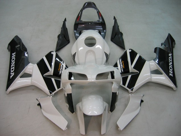 Carenados Moto Honda CBR600RR 2005-2006 - Negro Blanco Carrera