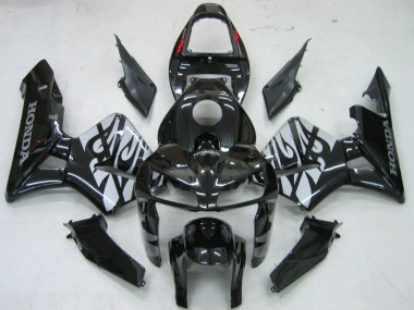 Carenados Moto Honda CBR600RR 2005-2006 - Negro Brillante Gris Llama