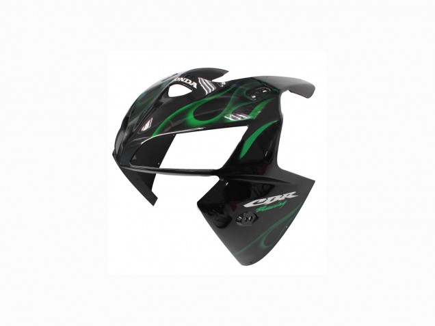 Carenados Moto Honda CBR600RR 2005-2006 - Negro Brillante Verde Llama