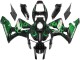 Carenados Moto Honda CBR600RR 2005-2006 - Negro Brillante Verde Llama