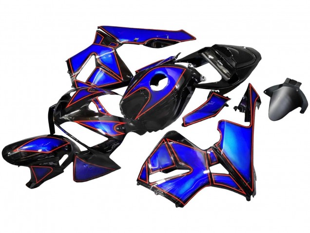 Carenados Moto Honda CBR600RR 2005-2006 - Azul Negro Rojo Línea