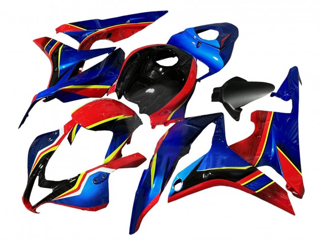 Carenados Moto Honda CBR600RR 2007-2008 - Azul Rojo Amarillo Negro Brillante
