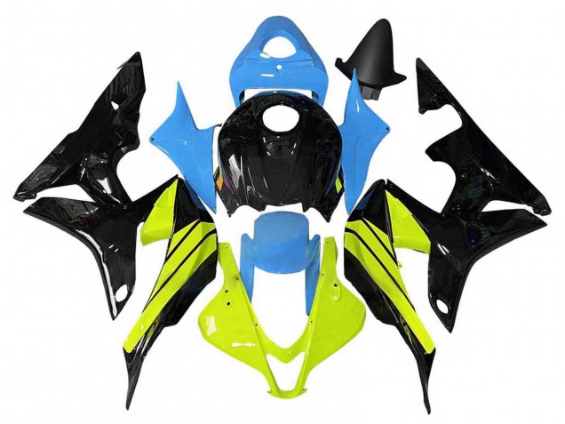 Carenados Moto Honda CBR600RR 2007-2008 - Azul Amarillo Negro Brillante