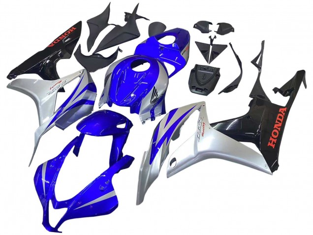 Carenados Moto Honda CBR600RR 2007-2008 - Plata Azul Negro Brillante Carrera