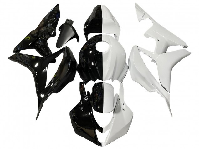 Carenados Moto Honda CBR600RR 2007-2008 - Blanco Negro Brillante Dividir